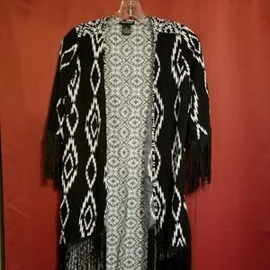 Cotton Express silky boho midi cardigan